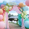 Cortina decorativa para arco de casamento ao ar livre colorido translúcido pano de fundo de tecido de gaze para casamentos