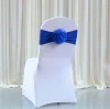 Funda para silla de boda Fajas Banda con flores Bodas Elasticidad Sillas Fundas Hotel Banquete Fiesta de cumpleaños Asiento Respaldo Decoración SN6462