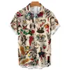 Sukienka 2023 Summer Gorvize Hawaiian High Quality Shirt Męs