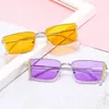 Sonnenbrille Ins Mode Rechteck Bunte Frauen Retro Candy Farbe Brillen Shades UV400 Männer Quadratische Sonnenbrille