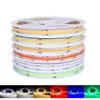 Flexibel COB LED -strip Light DC12V FOB 10mm hög densitet Dimble Tape Red Green Blue Nature Warm Cold Pure White Ribbon CE267J