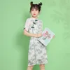 Plus Size S-4XL 2021 Summer Short Sleeve Lace Qipao For Women Chinese Modern Cheongsam Dress Party Casual Traditionella kläder286x