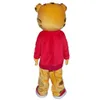 2019 Ny Daniel Tiger Mascot Costume för vuxna djur stora röda halloween karnevalsparti302a