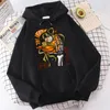 Hot Style Men's Hoodies Japanese Ramen Skeleton Hand Holding Bowl Design för män Rolig sweatshirt Novelty Top Loose Hoodie Man