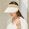 Chapeaux à large bord dauphin femmes été UV CUT vide chapeau haut de forme couleur crème Nature bord de mer vacances crème solaire plage filles casquette pliable