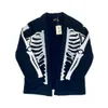 Hommes Vestes Hommes Mode High Street Bone Bones Robe Manteau Cardigan Squelette Côtes Impression Casual Outwear Drop Delivery Vêtements Clo Dhi9Z