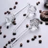 50 st mycket 15 cm Clear Glass Stirrer Stirrers Honey Dipper Spoon Stick For Honey Jar Collect and Dispense Tool Tool G0714