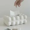 Caixas de lenços de papel guardanapos criativos suporte de caixa de lenços estilo nórdico coreano 5 bolas marshmallows caixas de lenços estojo para decoração de sala de estar decoração coreana r230714