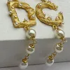 Gold Pendant Earrings Chic Charm Stud Women Earring Gold Eardrop Designer Trendy Earrings Party Jewelry With Box Package