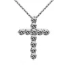 Pendentif Colliers Importé Moissanite Diamant Personnalisé Hip-Hop Collier Croix Diamant Clavicule Chaîne Diamant Pendentif Ventes Directes D'usine