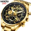 Nova chegada NIBOSI Mens Watches 2020 Fashion Sport Top Brand Luxury Male Clock Big Dial Militar Relógio Esqueleto À Prova D' Água Relogio255A