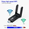 Network Adapters 1300Mbps USB3.0 WiFi Adapter Dual Band 2.4G 5Ghz Wireless WiFi Dongle Antenna USB Ethernet Network Card Receiver For PC 230713