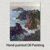 Famous Paintings by Claude Monet Rock Points at Belle-ile C.1886 Impressionist Landscape Hand Painted Oil Artwork Home Decor