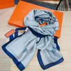 2023 Silk Scarf Designer Brand Womens Scarfs Summer Long Shawls Handgjorda Wraps Animal Print broderade pashmina halsdukar