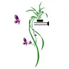 Muurstickers Orchidee acryl spiegel sticker woonkamer bank TV wanddecoratie bloem zelfklevend behang woondecoratie 230714