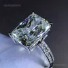 Bling Bling VVS Moissanite Ring 100% 925 Sterling Ring Designer Style Topaz Czring Simple Women's Ring Gift Silver Rings