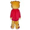 2019 Ny Daniel Tiger Mascot Costume för vuxna djur stora röda halloween karnevalsparti302a