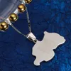 Pendant Necklaces Stainless Steel Rwanda Country Map Flag Necklace Fashion Rwandans Charm Jewelry
