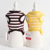 Dog Apparel Cute Spring Pet Clothes Style Striped Poached Egg Vest Costumes For Small Dogs