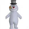 2019 Hoge kwaliteit Frosty Snowman Mascot Kostuum Wandelen Volwassen Cartoon Kleding 2920