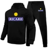 Erkek Trailsits Ricard Erkek Sweatshirt+Pantolon 2 Parça Sıradan Sweatshirt Hoodie Sonbahar/Kış Yeni Sweatshirt Q230920