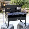 BBQ Grills Outdoor Barbecue Charcoal Grill Portable Box Type Stove Non Stick Oven Foldable Picnic Camping Baking Gift Barbe Rack 230713