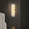 Lampa ścienna nowoczesne kryształowe światła LED Złota metalowa salon TV