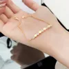 Lwut charme pulseiras designer de luxo pulseira clássico 18k banhado a ouro simples colmeia para mulheres masculino jóias presente