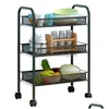 Lagerhalter Racks Küchenregal Haushalt 3/4/5 Schicht abnehmbare Räder Badezimmer Organizer Regal Multifunktions-Gemüsekorb Dhgye