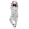 Dalmatien Chien Femmes et Hommes Animal Kigurumi Polaire Costume pour Halloween Carnaval Nouvel An Fête bienvenue Drop 278y