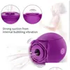 Massageador de corpo inteiro em forma de rosa vibradores erótico mamilo otário oral clitóris estimulação powerf brinquedos para mulheres drop delivery beleza saúde otn52