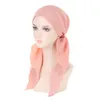 Nieuwe Moslim Vrouwen Pre-Gebonden Hoofddoek Cap Vrouwelijke Tulband Kanker Chemo Hoed Haaruitval Cover Head Wrap Hoofddeksels Stretch bandana Hijab