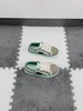 Lüks Tasarımcı Kid Run Shoe Grid Mektup Baskı Bebek Tenis Eğiticileri Spor Ayakkabı Boyutları 26-35 Erkek Kız Ayakkabı Marka Ayakkabı Kutusu Dahil
