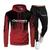 Men's Tracksuits Autumn Winter Premium Men's Discovery Sweatshirt Hoodie Pants 2 sets of fitness training jogging men's Sweatshirt Z230717