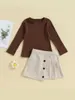 Conjuntos de roupas suéter de bebê conjunto de manga longa e calça com padrão de urso 2pcs outono roupas de inverno