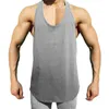 Men's Tank Tops Fashion Mesh Gym Top Men Fitness Clothing Summer Y Back Bodybuilding Stringer Sleeveless Shirt Sports Running Vest