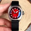 Altri orologi 20ATM Diver AR Vetro zaffiro a doppia cupola Quadrante rosso nero Militare 36mm Giappone NH35 Orologio automatico da uomo Cinturino in nylon luminoso Data 230714