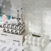 Caixas de lenços de papel guardanapos criativos suporte de caixa de lenços estilo nórdico coreano 5 bolas marshmallows caixas de lenços estojo para decoração de sala de estar decoração coreana r230714