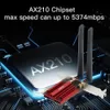 Сетевые адаптеры WiFi 6E AX210 5374MBPS TRI BAND 2,4G5G6GHZ Беспроводной адаптер PCIE Copatable Bluetooth 5.3 Сеть WiFi Card для ПК Win 1011 230713