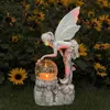 Garden Decorations Solar Light Fairy Light Decoration Landscaping Harts Girl Wing Sculpture Lamp Creative Crafts Perfect Presents for Outdoor Garden L230714