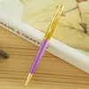 Yaratıcı Altın Toz Yağı Renkli Akan Kum Top Kalem Kişiselleştirilmiş Özel Logo Metal Boş Tüp Kalemleri Okul Kırtasiye Hediyeleri
