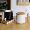 Tazze Manico in legno Tazza per amanti semplici Tazza per caffè in ceramica per latte per uso domestico Acqua