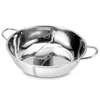 Bols Pot Avec Diviseur En Acier Inoxydable Mandarin Canard Électrique Double Face Divisé 2 Grille Base De Soupe Cuiseur