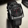 Ruimas Luksusowe automatyczne zegarki Mężczyzn Square Dial Analog mechaniczny zegarek mechaniczny Czarne skórzane zegarek Relogios Masculino Clock 6775329V