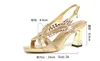 Talons d'été High Fashion Briny Ladies Crystal Woman Party Dress Chaussures Banquet de mariage Sandales pour les femmes C0016 230713 610