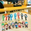 Fashion blogger designer jewelry Cute Cartoon anime pirate king keychain mobile phone Keychains Lanyards KeyRings wholesale YS115