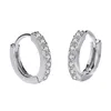Stud Earrings Clip On Pearl Round Rhinestone For Women Girls Ear Thin Extra Small Hoop