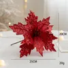 Decorative Flowers Christmas Flower Golden Imitation Tree 20cm Sequin Velvet