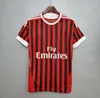 11 12 Camisetas retro casa 93 94 95 96 97 Gullit JERSEY DE FÚTBOL 02 03 04 05 Maldini Van Basten fútbol KAKA Inzaghi 06 07 2009 PIRLO SHEVCHENKO BAGGIO Ac Milans Ibrahimovic 11