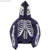 Men's Hoodies Sweatshirts Men's Socks Fashion Men's Hi Street Cardigan Hoodie Skull Painting Street Hip Hop Dark Sweatshirt Hip Hop Graffiti Hoodie S-4XL Z230714